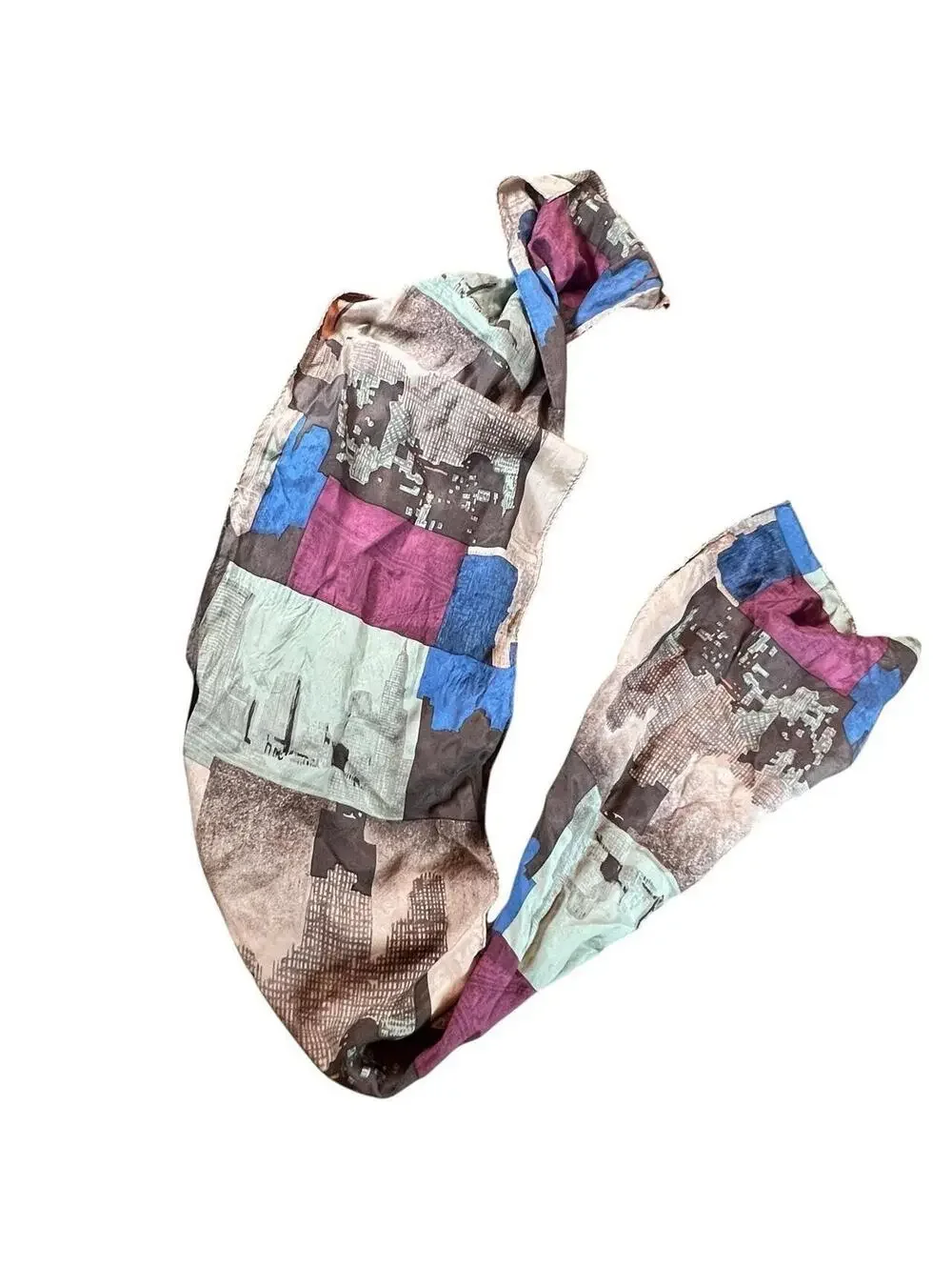 New York City Silk Patchwork Scarf